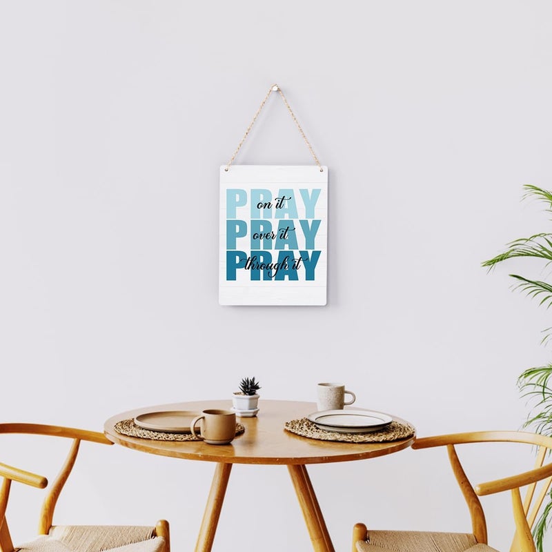 BELLOWDEER Pink Bible Verses Wall Decor, Christian Inspirational Wooden Sign Art for Home, Porch, Bedroom, Living Room, Office - Women's Room Decor - Image 4